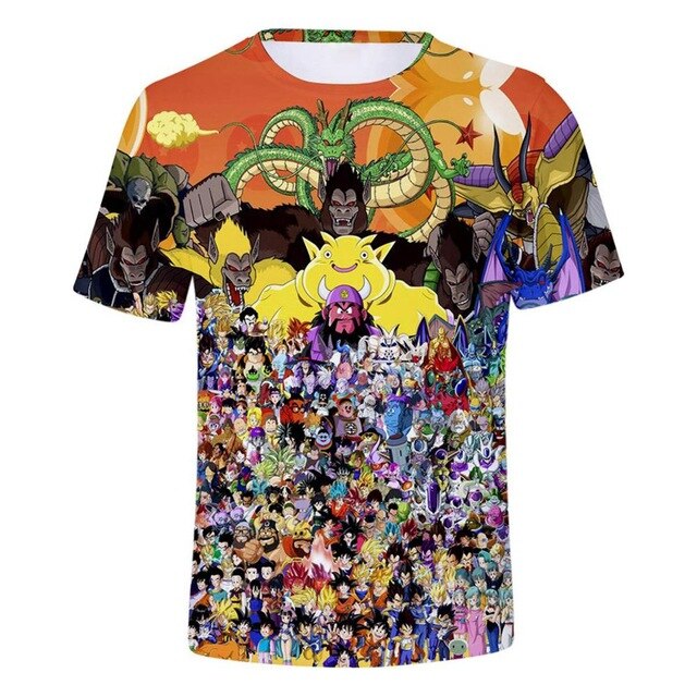 Goku Dragon Ball Z 3d T Shirt Summer Fashionable Short Sleeve Hip Hop Tee Tops Men Anime DBZ Harajuku T-Shirts