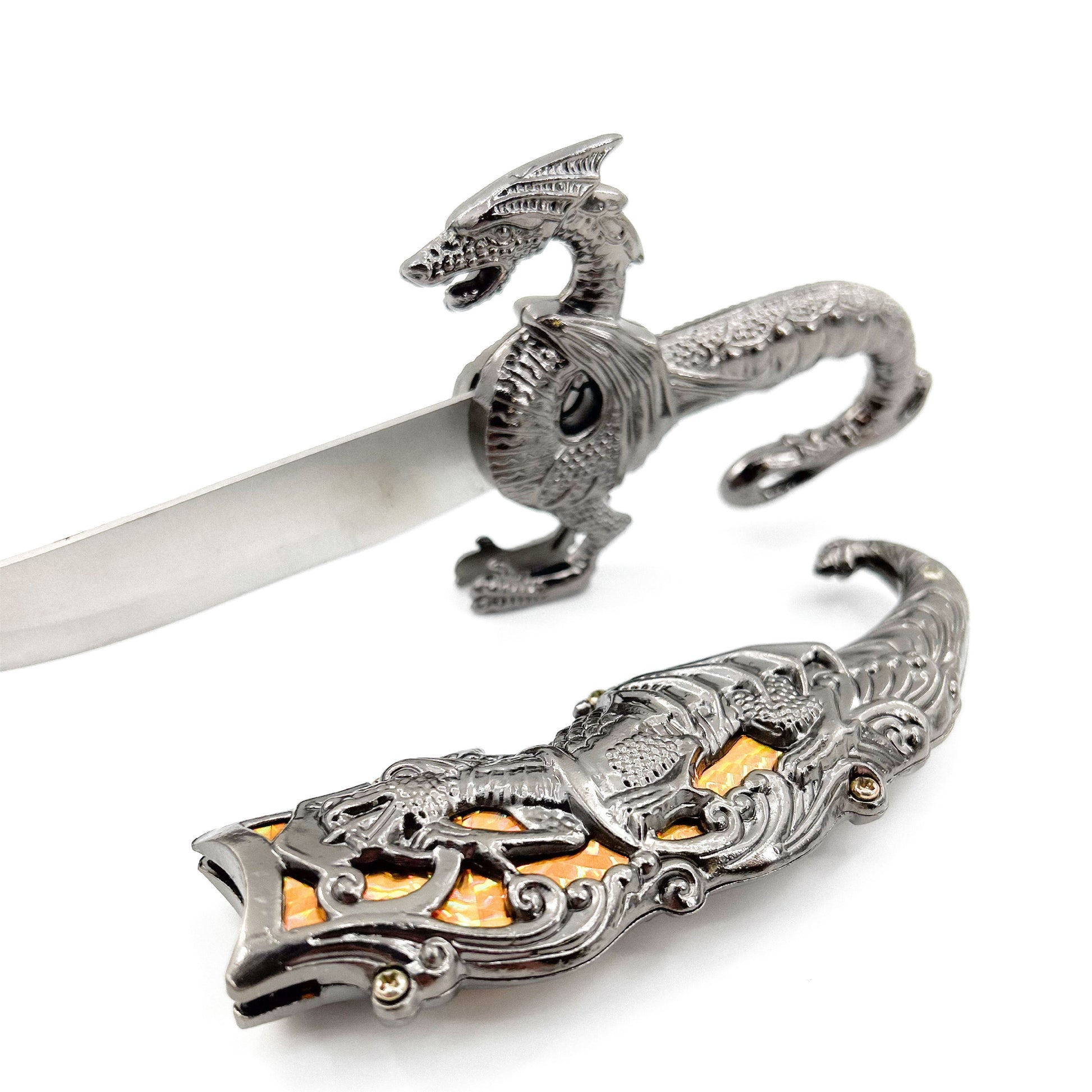 Golden Dragon Fantasy Dagger Knife