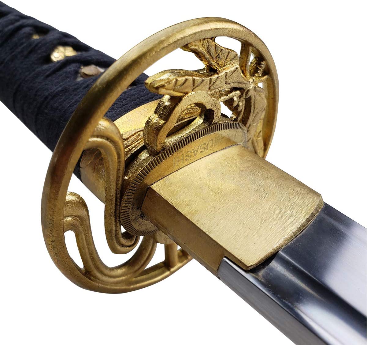 Golden dragonfly hand forged Katana