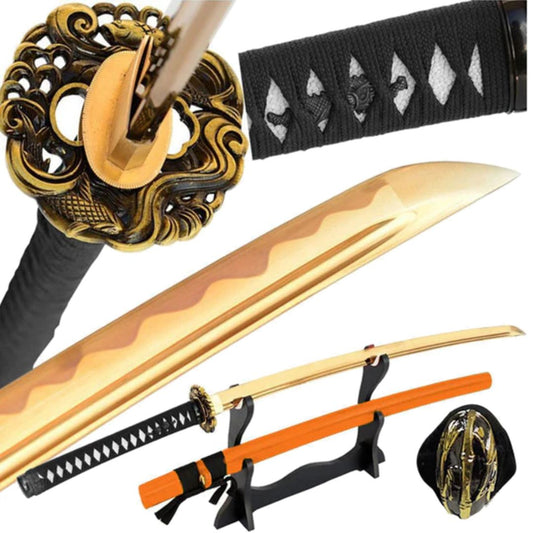 Golden Koi Elegance Handmade Katana