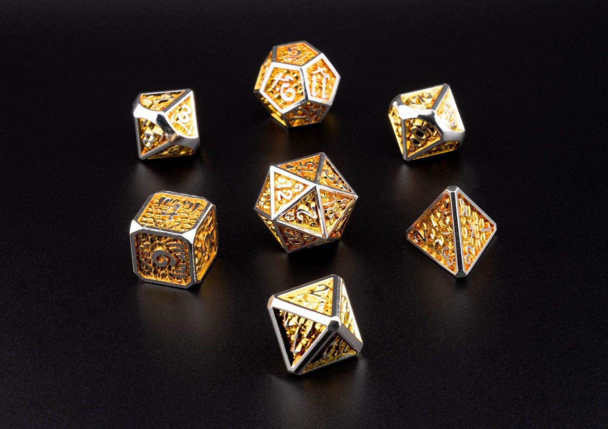 Golden Sunburst Dice Set - 
