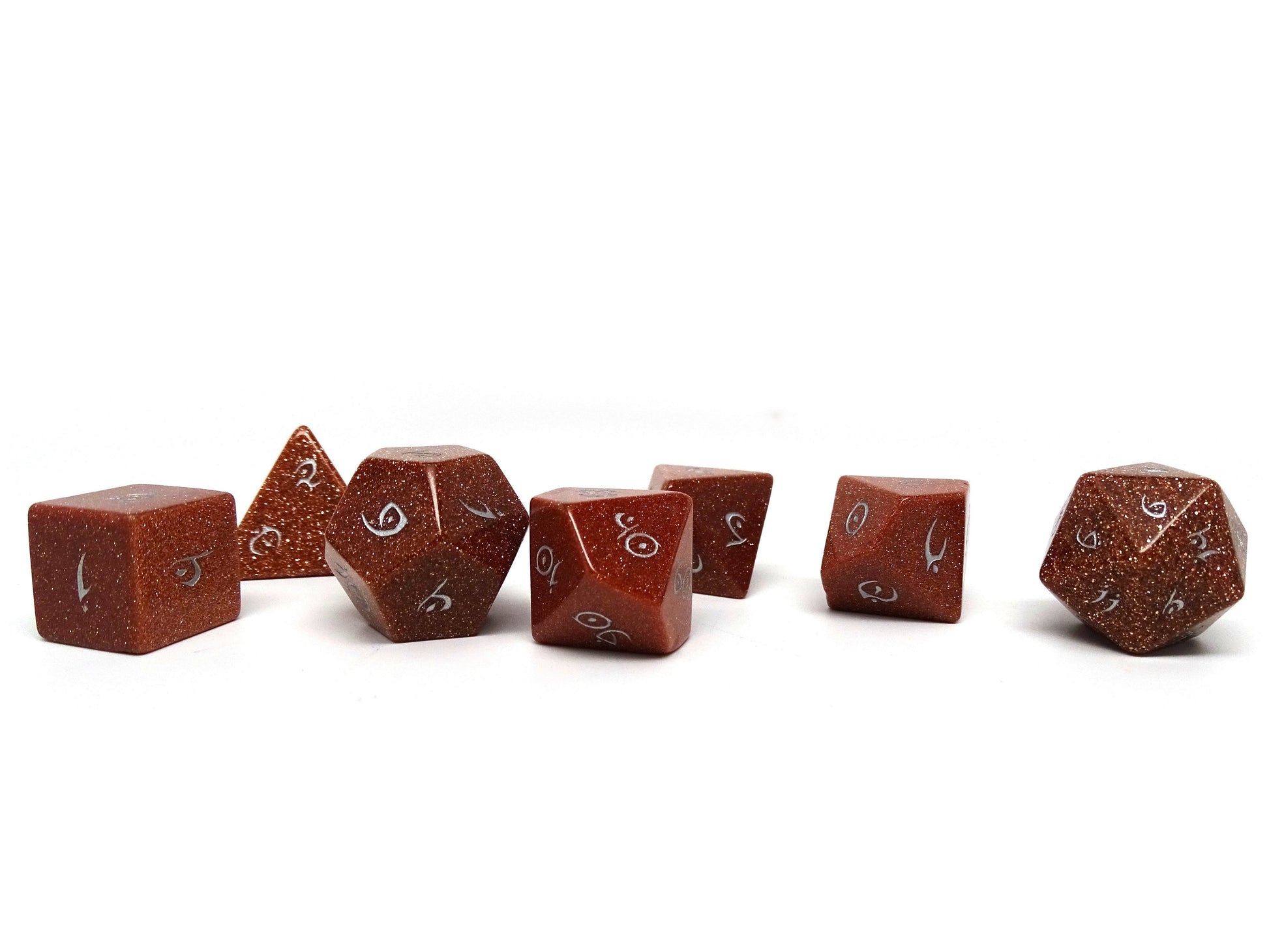 Goldstone Dice Set - Elvenkind Font