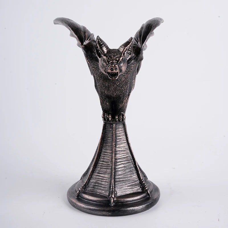 Gothic Animal Candle Holder Black Bat Wolf Leopard Crow Cat Halloween Fun Atmosphere Home Decoration Accessories