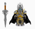 Frost Deathlord Custom Minifigure – Armored Ice King with Sword & Cape (Fan-Made)