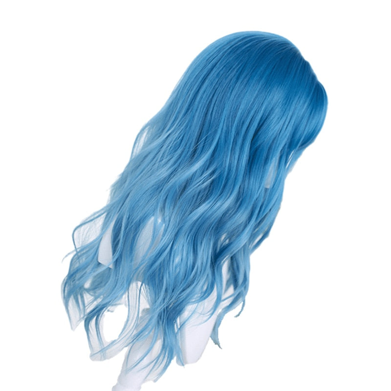 Gradient Blue Lolita Wigs Harajuku Long Loose Wave Women Wig Cosplay Wig Gothic Heat Resistant Synthetic Hair Party