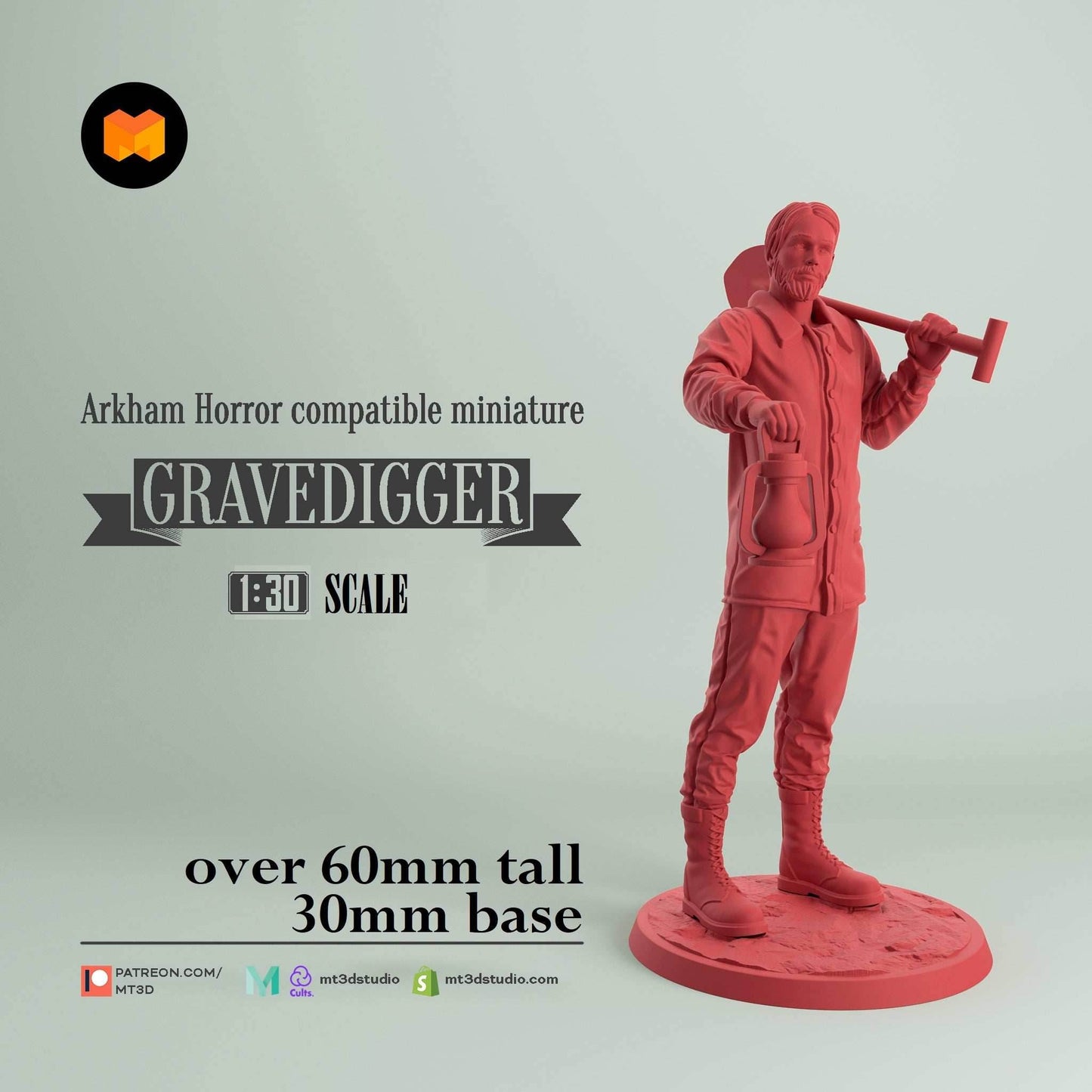 Arkham Compatible Investigator: The Gravedigger (William Yorick) - 
