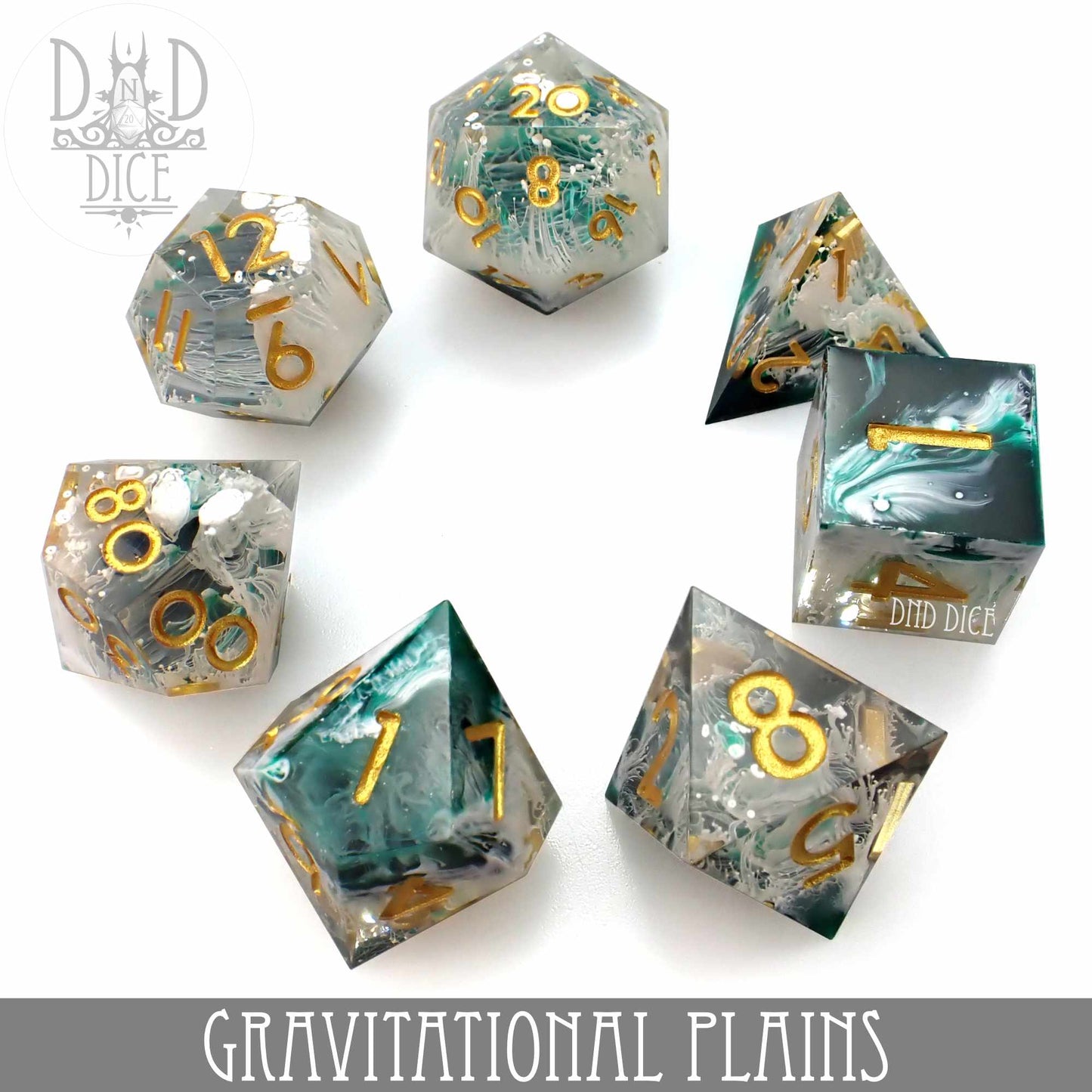 Gravitational Plains Handmade Dice Set