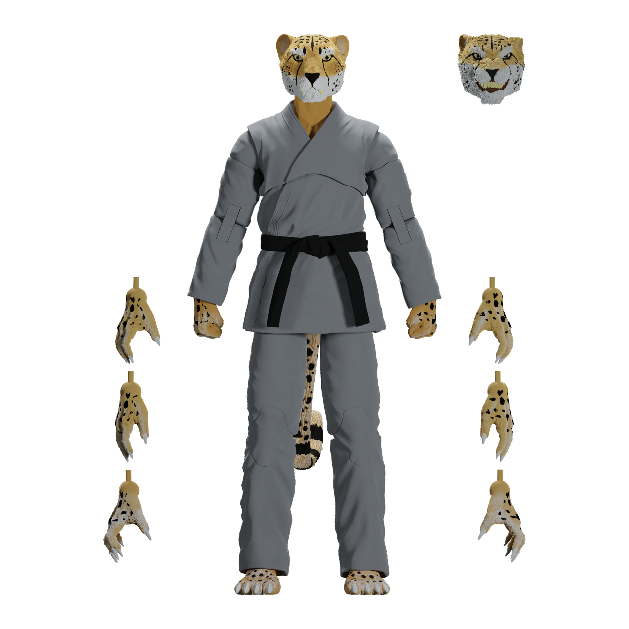 Jiu Jitsu Combat Creatures Chico the Cheetah Action Figure