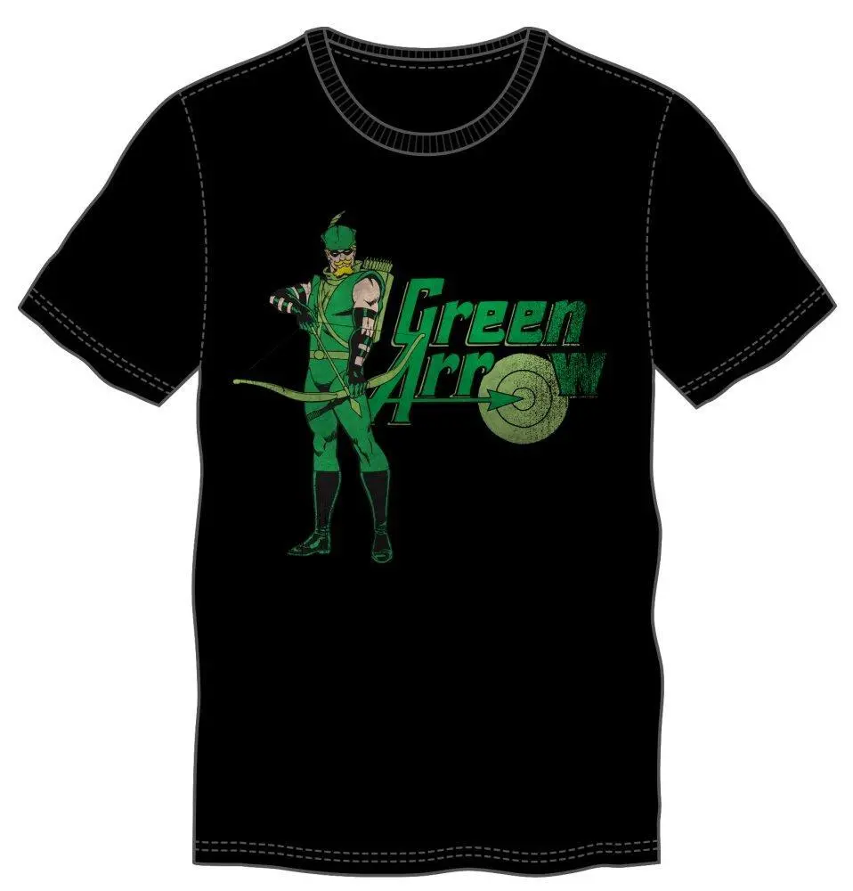 Green Arrow DC Comics Men's Black T-Shirt Tee Shirt