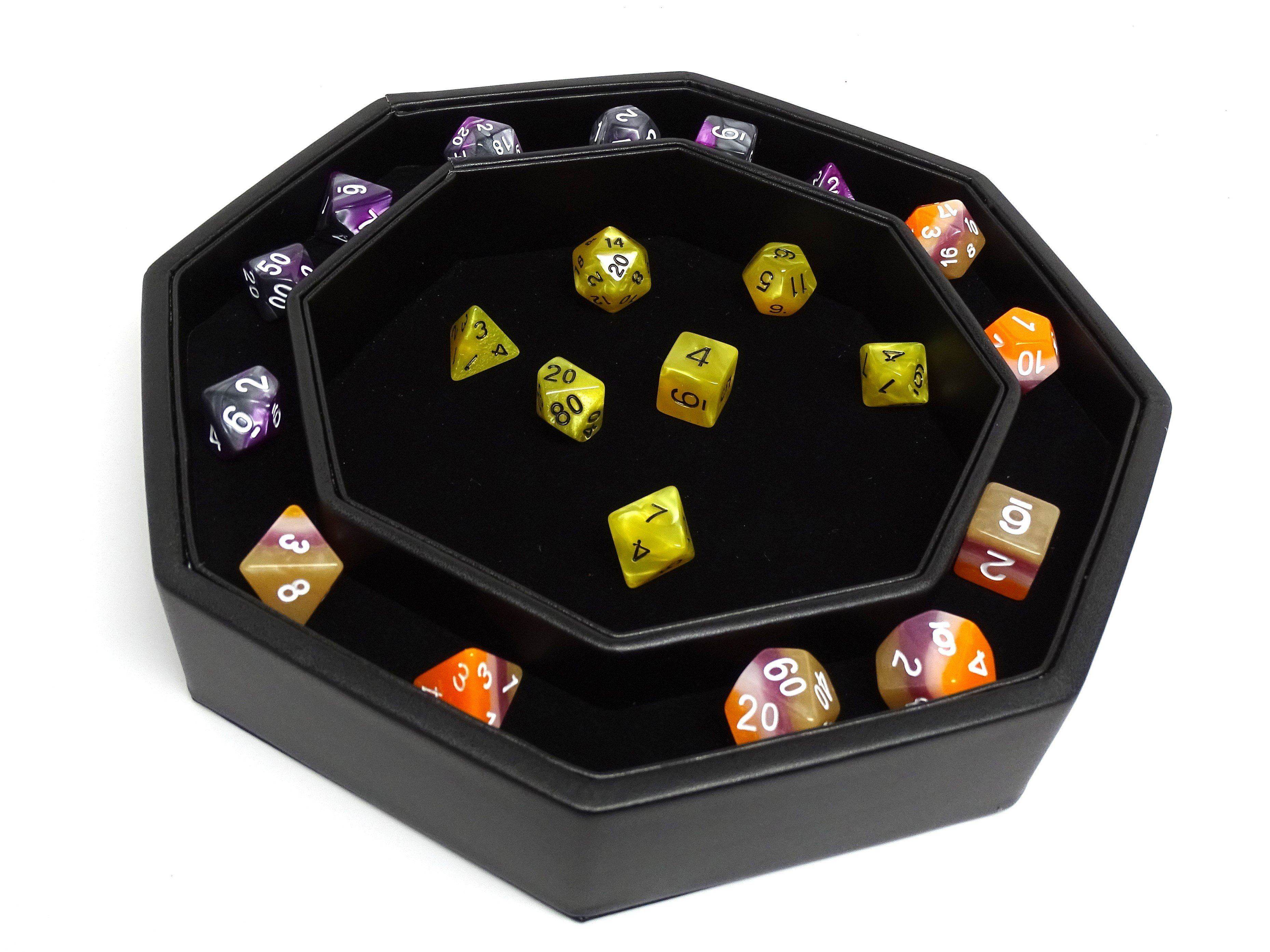 Green Cthulhu Dice Tray With Dice Staging Area and Lid - 
