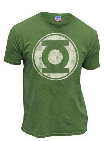 Green Lantern Distressed Logo Mens T-shirt - S