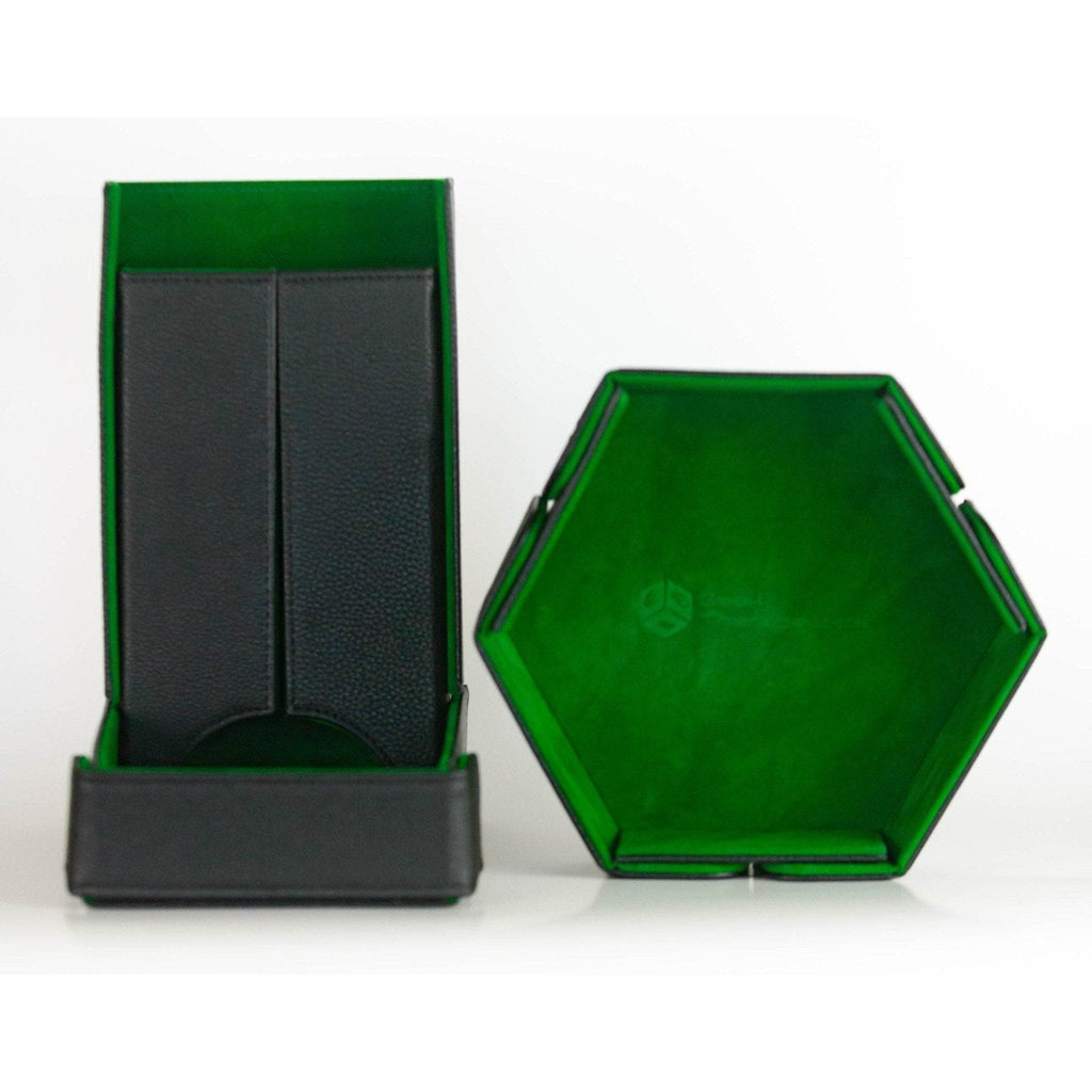 Green Magnetic Travel Foldable Dice Tower - 