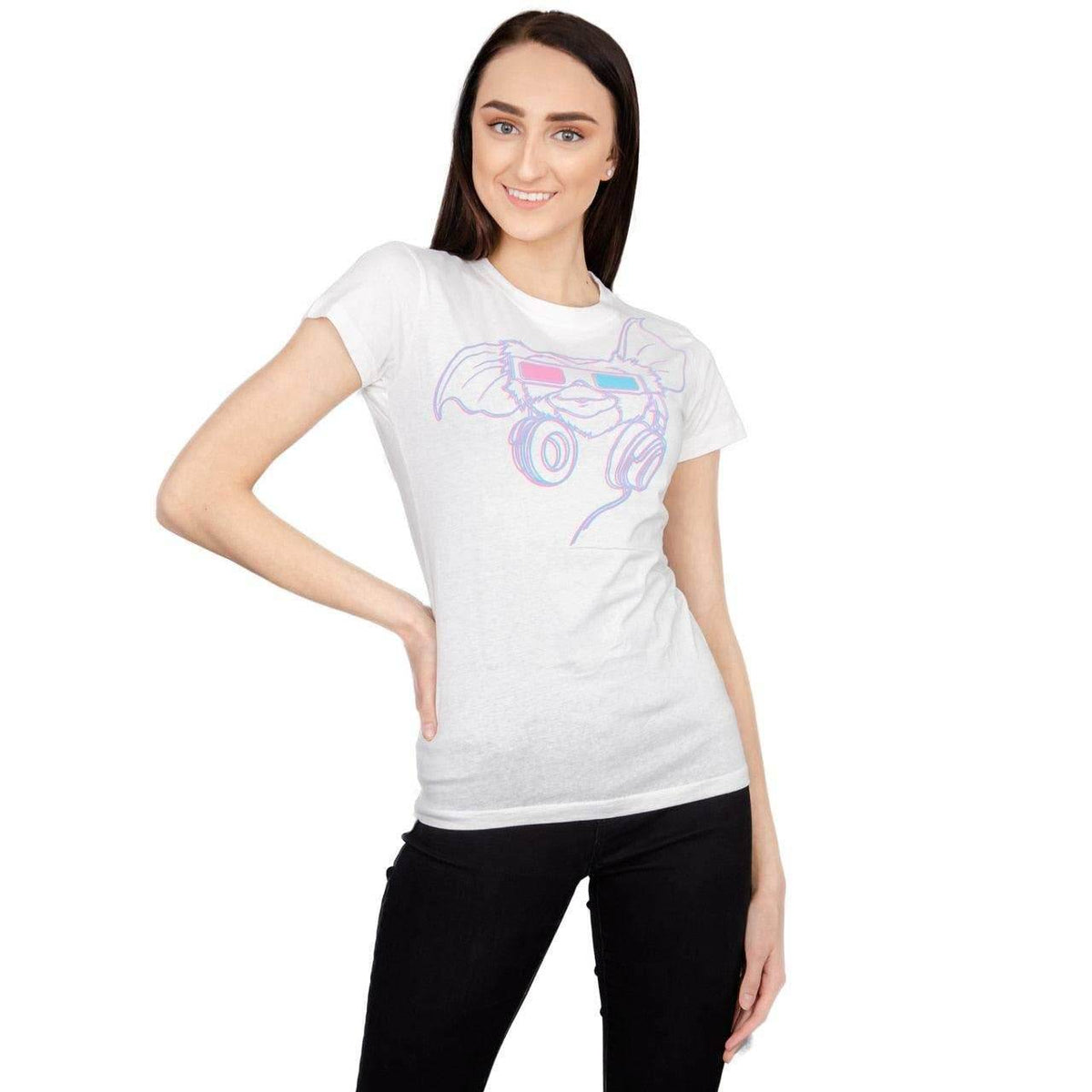 Gremlins Gizmo Headphones 3D Glasses Juniors T-Shirt - S