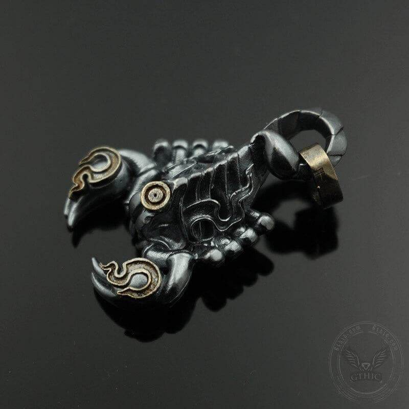 Blazing Scorpion Copper Animal Pendant - White copper/Brass / Pendant Only