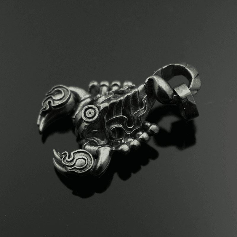 Blazing Scorpion Copper Animal Pendant - White copper/Brass / Pendant Only