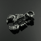 Blazing Scorpion Copper Animal Pendant - White copper/Brass / Pendant Only