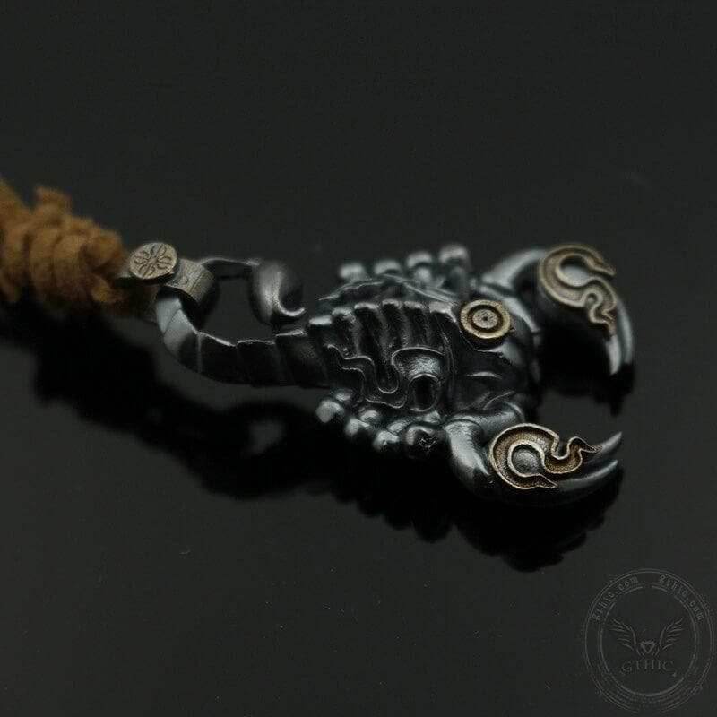 Blazing Scorpion Copper Animal Pendant - White copper/Brass / Pendant Only
