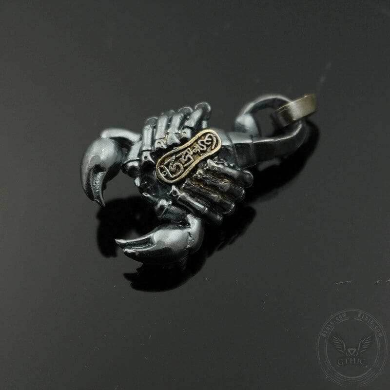 Blazing Scorpion Copper Animal Pendant - White copper/Brass / Pendant Only