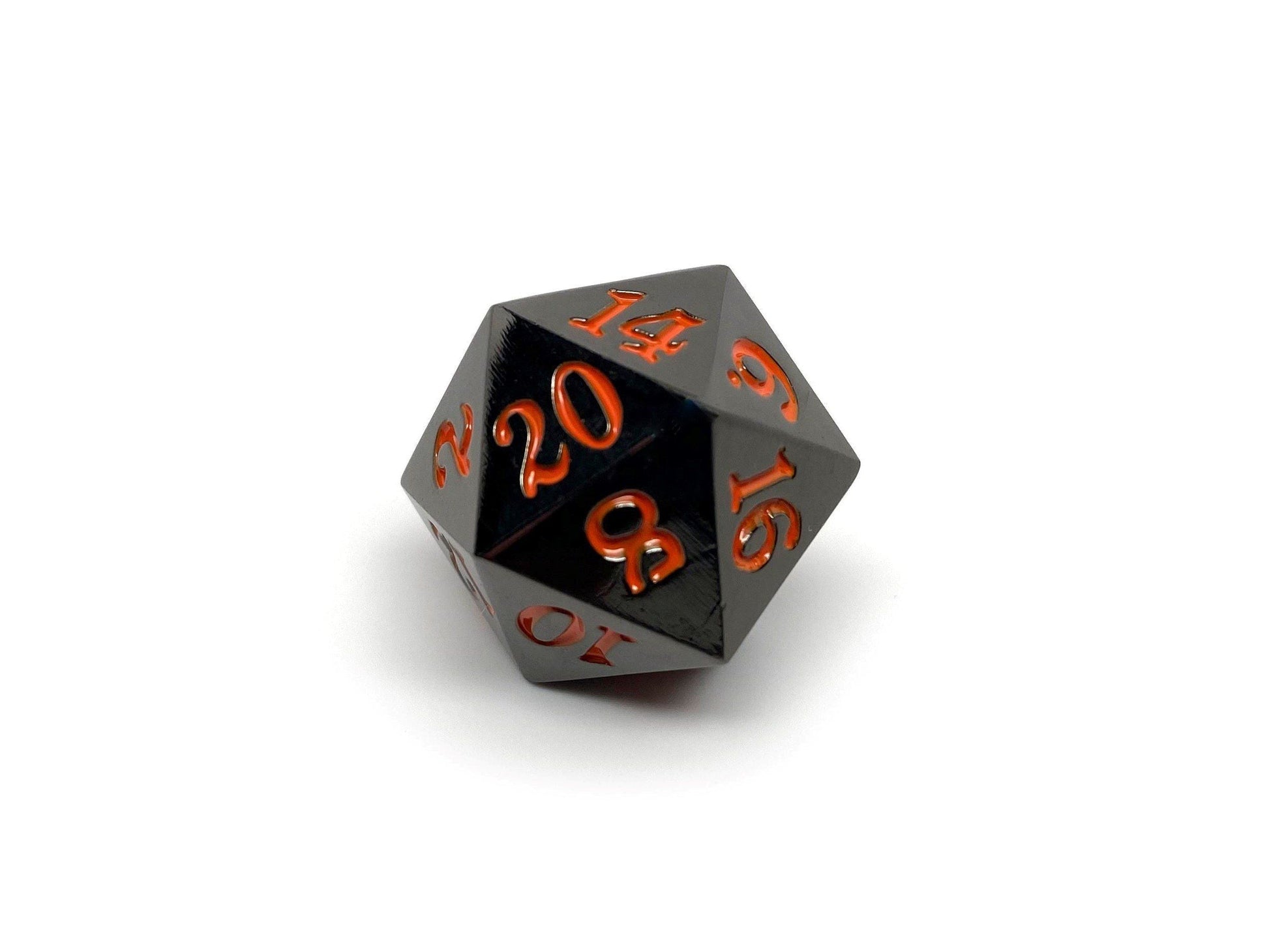 Gun Metal D20 - Signature Font -  Orange Font