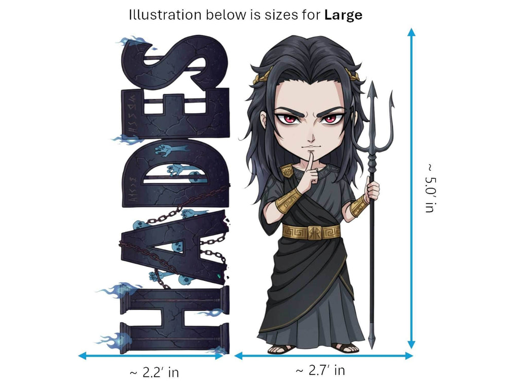 Hades Sticker and Magnet – Aidoneus Mythkins™ – Greek God of the Underworld | Waterproof & UV-Proof - Sticker / Large