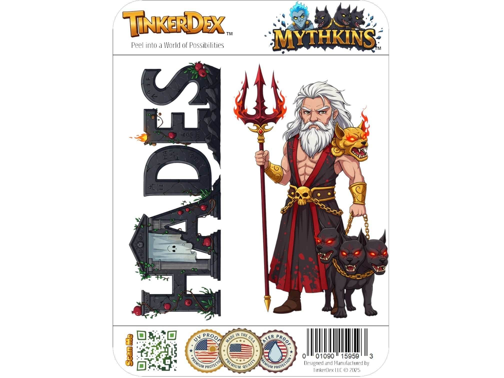 Hades Sticker and Magnet – Katachthonios Mythkins™ – God of the Underworld | Waterproof & UV-Proof - Sticker / Mini