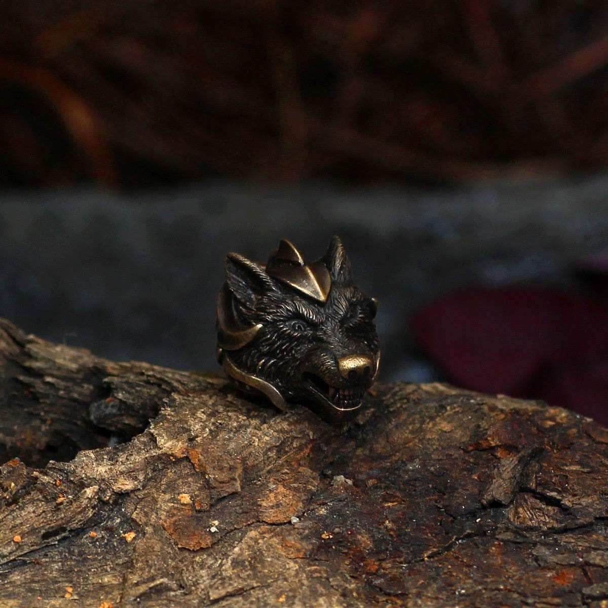 Vikings Wolf Head Stainless Steel Beard Beads - 