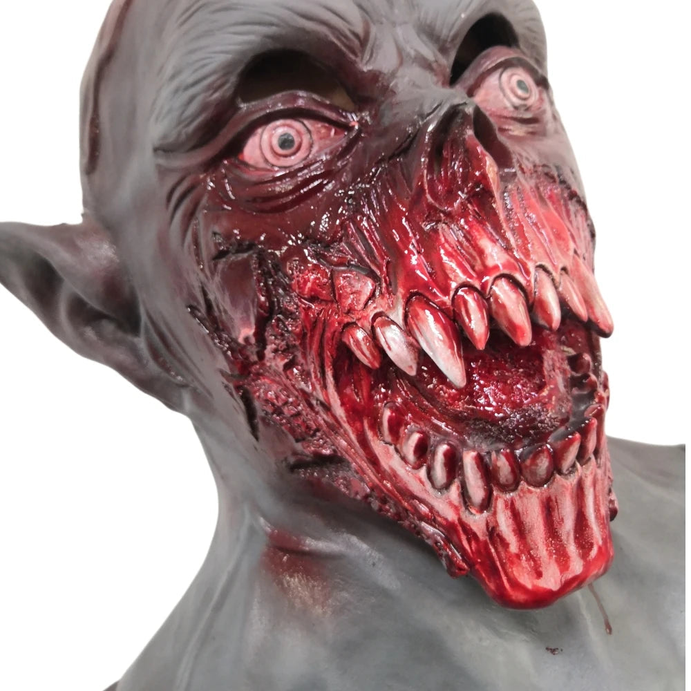 Halloween Bloody Horror Masks for Adults, Zombie Monster, Vampire Mask, Latex Costume, Carnival Party, Full Head Helmet, Haunted