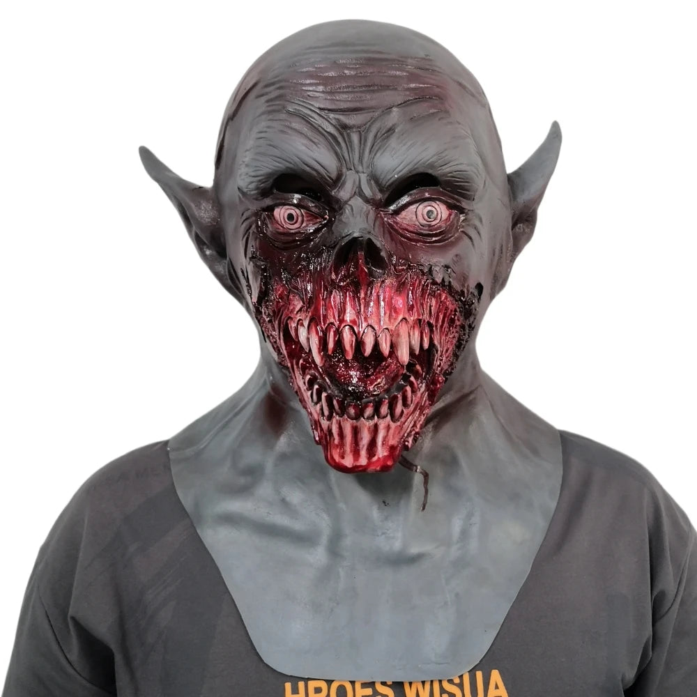 Halloween Bloody Horror Masks for Adults, Zombie Monster, Vampire Mask, Latex Costume, Carnival Party, Full Head Helmet, Haunted