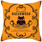 Halloween Cushion Cover Horror Pumpkin Printed Pillow Case Orange And Black Pillow Cover Pumpkin Farmhouse Deco Happy Halloween Decorative Pillow Case For Home  45x45CM
