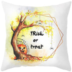 Halloween Cushion Cover Horror Pumpkin Printed Pillow Case Orange And Black Pillow Cover Pumpkin Farmhouse Deco Happy Halloween Decorative Pillow Case For Home  45x45CM