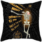 Halloween Cushion Cover Horror Pumpkin Printed Pillow Case Orange And Black Pillow Cover Pumpkin Farmhouse Deco Happy Halloween Decorative Pillow Case For Home  45x45CM