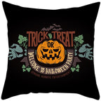 Halloween Cushion Cover Horror Pumpkin Printed Pillow Case Orange And Black Pillow Cover Pumpkin Farmhouse Deco Happy Halloween Decorative Pillow Case For Home  45x45CM