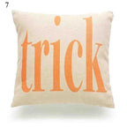 Halloween Cushion Cover Soft Linen Pillow Case Sofa Decoration Pumpkin Printed Pillow Case Orange And Black Pillow Cover For Living Room Car Pillowcase Home Supplies
