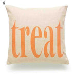 Halloween Cushion Cover Soft Linen Pillow Case Sofa Decoration Pumpkin Printed Pillow Case Orange And Black Pillow Cover For Living Room Car Pillowcase Home Supplies