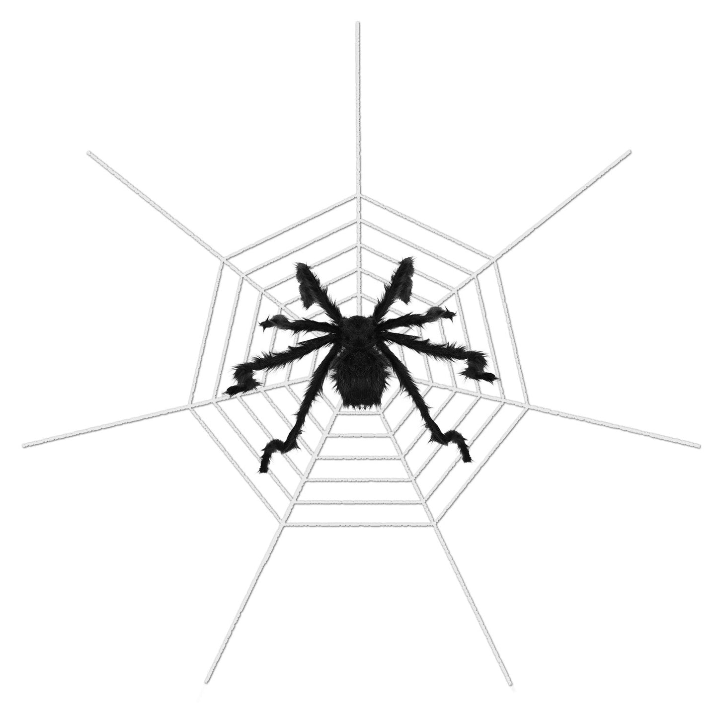 Halloween Decorations Spider Outdoor 49inch Halloween Spider with 126 inch Tarantula Mega Spider Web