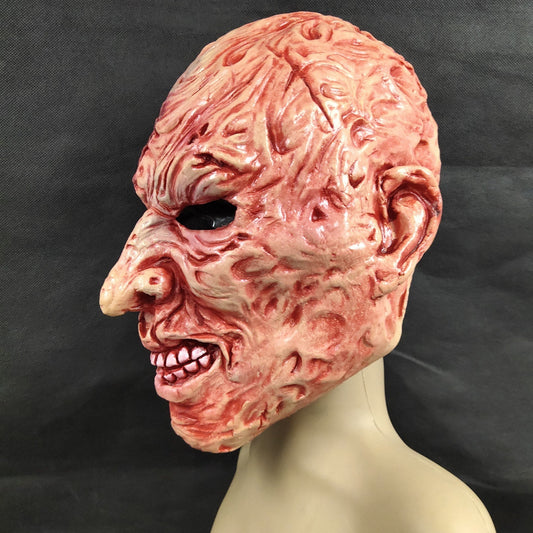 Halloween Freddy Krueger Horror Mask Realistic Adult Party Costume Deluxe Halloween Mask Scary Carnival Cosplay Props