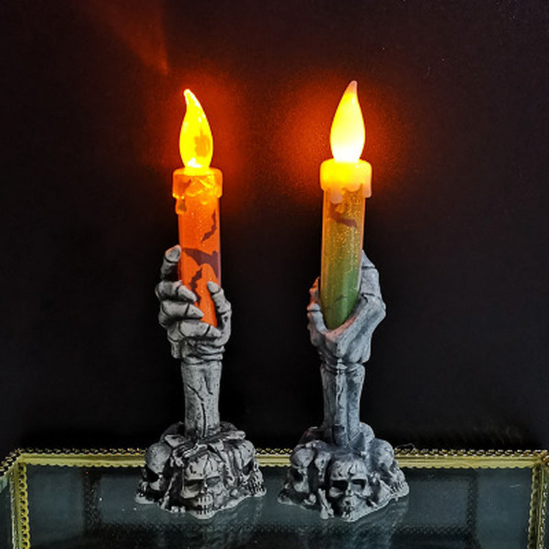 Halloween Ghost Hand Night Light of Ghost Festival Atmosphere Props Plastic Ghost Hand Light Neon Light LED Light Candle Light