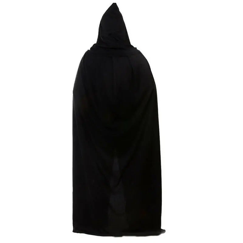 Halloween Loose Hooded Cape Adult Women Men Unisex Long Cloak Black Costume Dress Coats Gifts