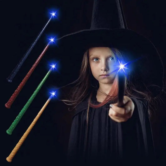 Halloween Party Cosplay Magic Wizard Magic Wand Light Up Sound Lighting Fairy Wand Children Girls Boys Party Costume Accessories