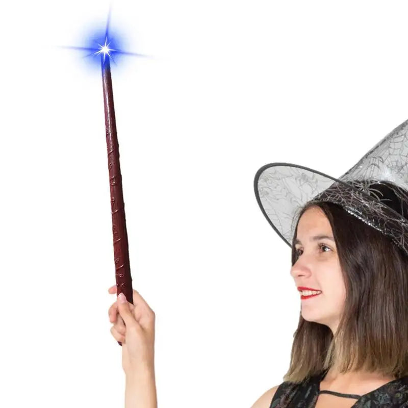 Halloween Party Cosplay Magic Wizard Magic Wand Light Up Sound Lighting Fairy Wand Children Girls Boys Party Costume Accessories