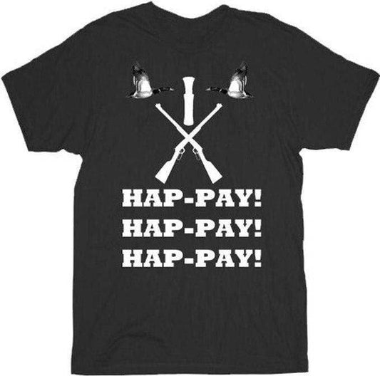 Hap-pay Hap-pay Hap-pay Rifles and Duck T-shirt - S / Black