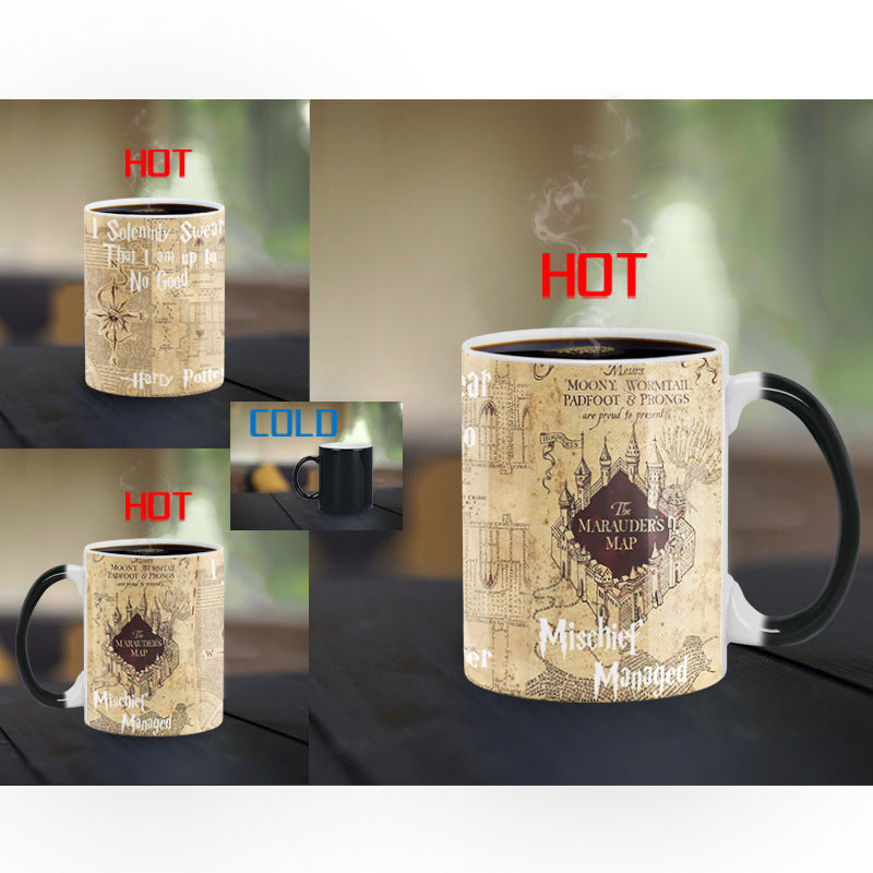 Harry Changing Color Cup Mug Magic Heat Sensitive Coffee Mugs Tea Ceramics Cups Suprised Birthday Gift