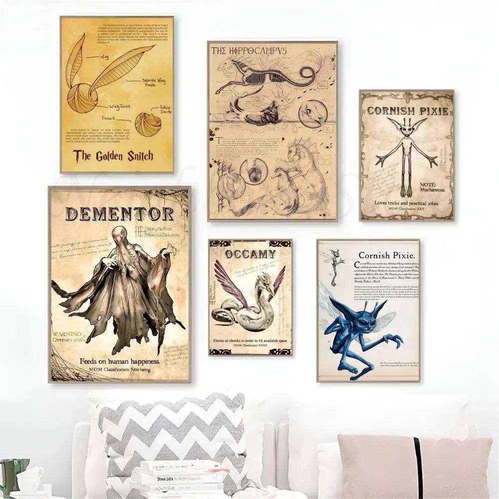 Harry Potter creatures poster