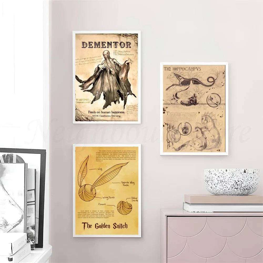 Harry Potter creatures poster