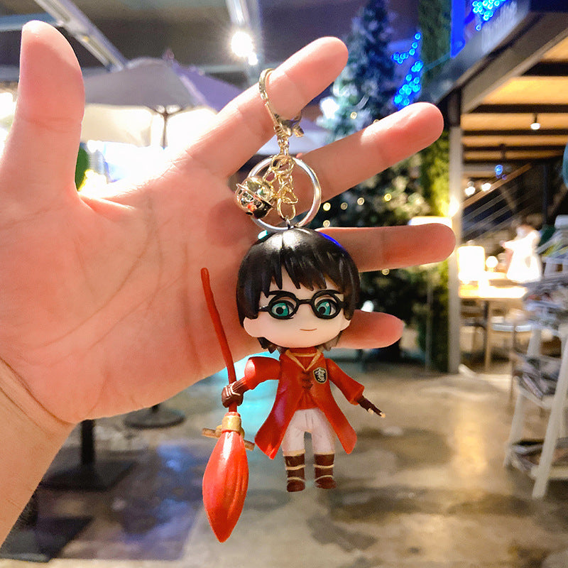 Harry Potter Hand-Made Anime Key Chain Cartoon Hermione Doll Key Pendant Car Ornament Creative Key Chain