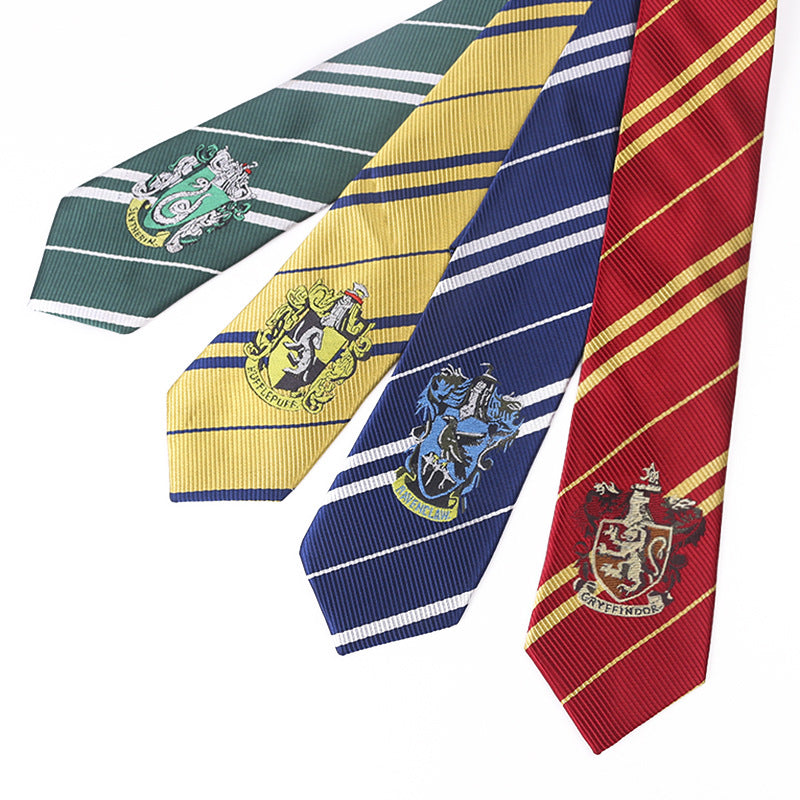 Harry Potter Peripheral Anime COSPLAY Gryffindor Slytherin Ravenclaw Hufflepuff Academy Badge Striped Tie