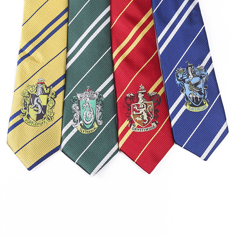 Harry Potter Peripheral Anime COSPLAY Gryffindor Slytherin Ravenclaw Hufflepuff Academy Badge Striped Tie