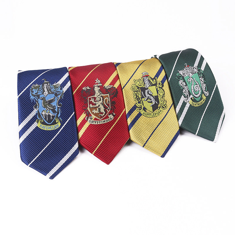 Harry Potter Peripheral Anime COSPLAY Gryffindor Slytherin Ravenclaw Hufflepuff Academy Badge Striped Tie