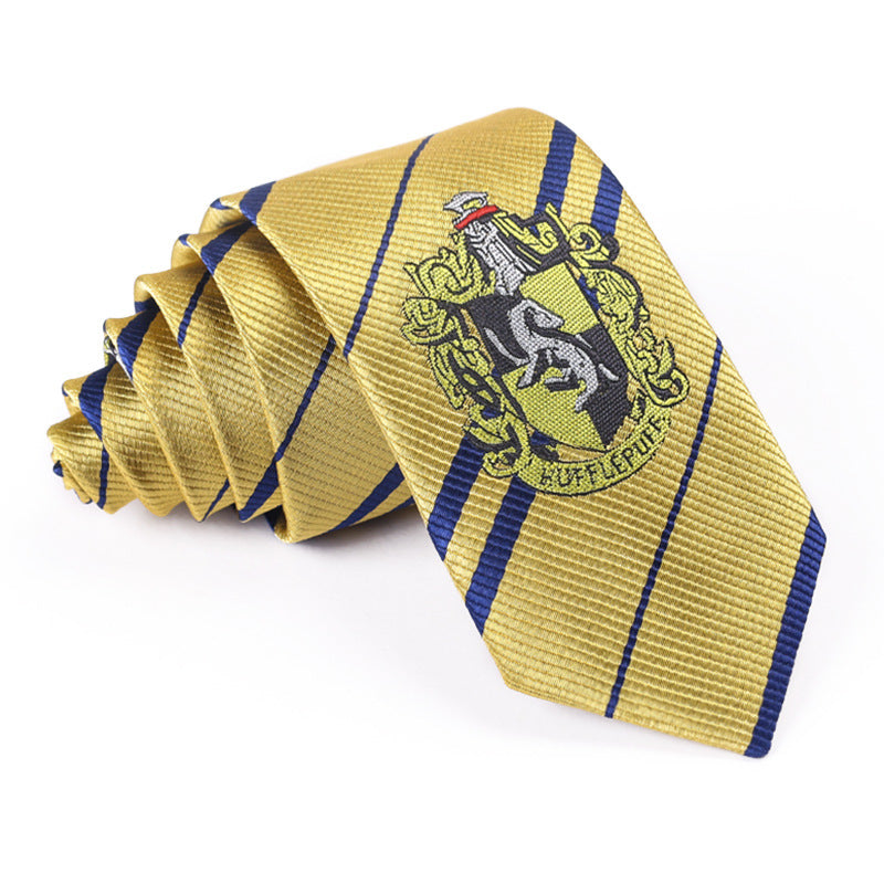 Harry Potter Peripheral Anime COSPLAY Gryffindor Slytherin Ravenclaw Hufflepuff Academy Badge Striped Tie