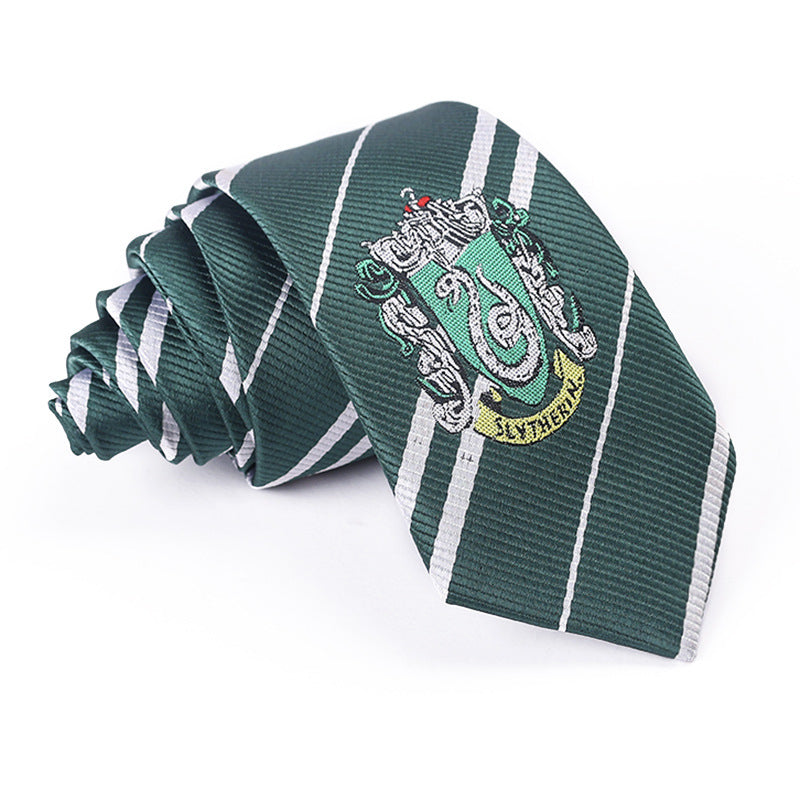 Harry Potter Peripheral Anime COSPLAY Gryffindor Slytherin Ravenclaw Hufflepuff Academy Badge Striped Tie